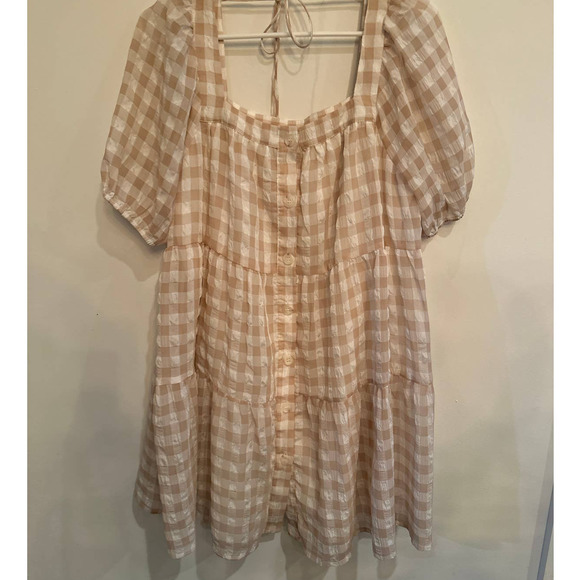 En Saison Pink Checkered Mini Dress - Picture 4 of 10